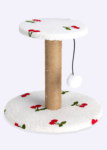 Arbre à chat motif fantaisie + balle Cerise