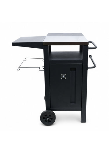 Chariot de barbecue en acier inoxydable Noir