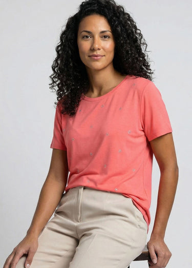 T-shirt strass manches courtes Capucine