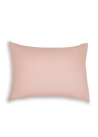 Taie d'oreiller coton unie Rose des sables
