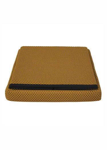 Pouf coffre pliable carré en mesh ATOME Jaune
