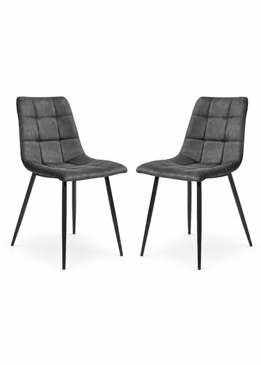 Chaises assise matelassée microfibre 3G Gris