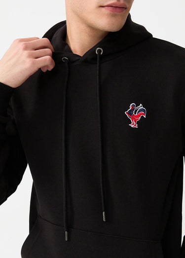 Sweat shirt kangourou à capuche, brodé Noir
