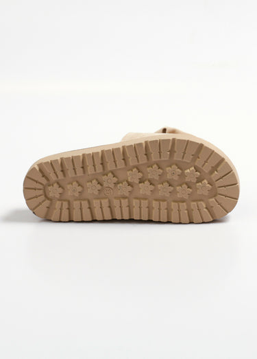 Mules suédine anatomiques nœud fantaisie Beige