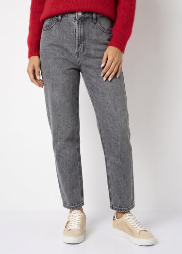 Jean resserré coupe carotte, spécial PETITE Gris