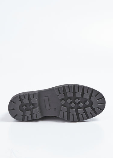 Mocassins cuir mors métal et semelle crantée Marron Fonce