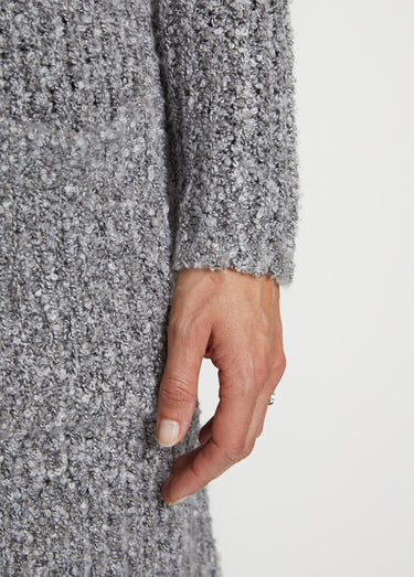 Long gilet à capuche Gris