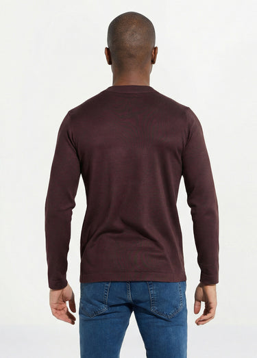 Pull en fine maille avec col montant Marron