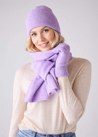 Écharpe en maille chaude avec laine Gris Chine