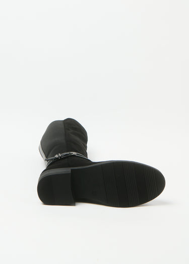 Bottes plates élastiquées lien cheville Noir