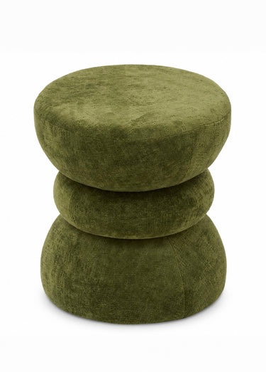 Tabouret pouf forme sablier RITEM Vert Kaki