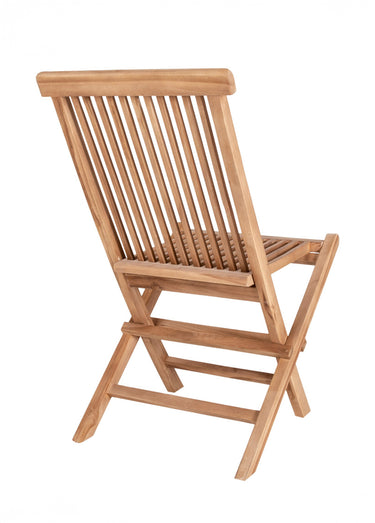 Chaise de jardin pliante en bois de teck Naturel