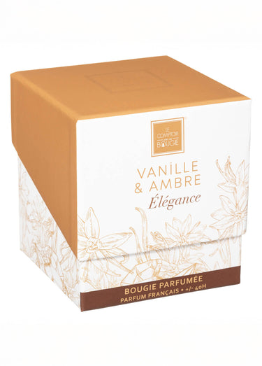 Bougie parfumée, contenant en verre Jaune
