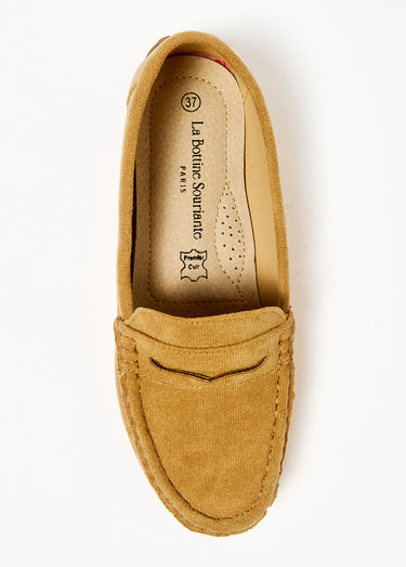 Mocassins aspect daim Taupe