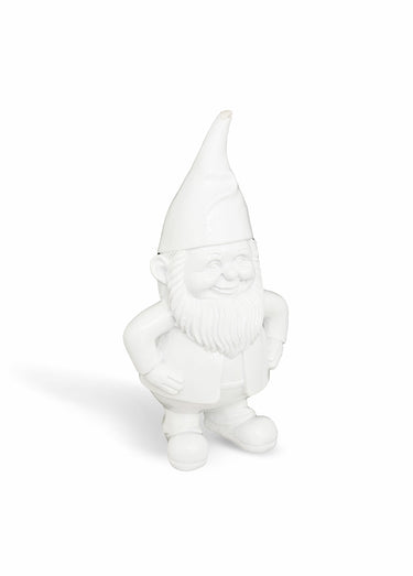 Statue nain de jardin monochrome Blanc