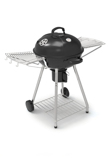Barbecue 2 en 1 au charbon + couvercle Noir