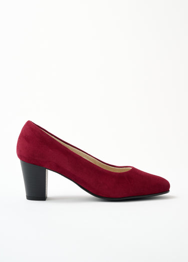 Escarpins cuir bout rond largeur confort Bordeaux