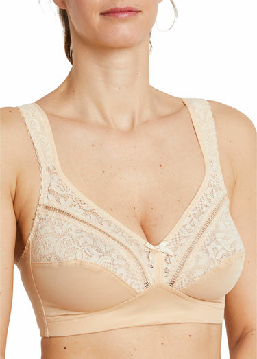 Soutien-gorge sans armatures ajouré Chair