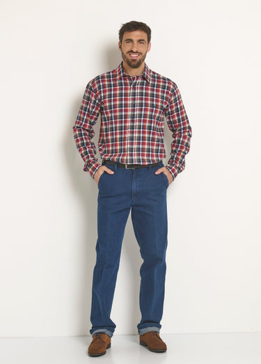 Chemise à carreaux flanelle chaude, foncé Carreaux Rouge/Noir