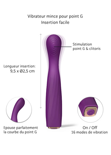Stimulateur point G + clitoris FEEL ME Violet