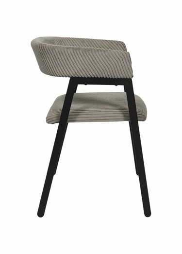 Fauteuils minimalistes velours cotelé 1T Taupe / Noir