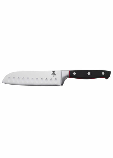 Couteau santoku acier 25,5cm Market Noir/Rouge