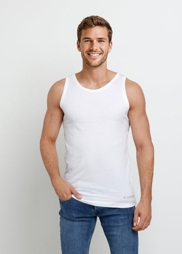 Maillots de corps coton, forme débardeur Blanc