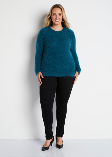 Pull maille douce effet poilu Canard