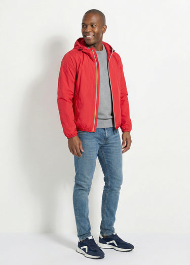 Coupe-vent déperlant avec capuche Rouge