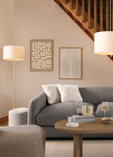 Cadre déco murale en 3D Beige