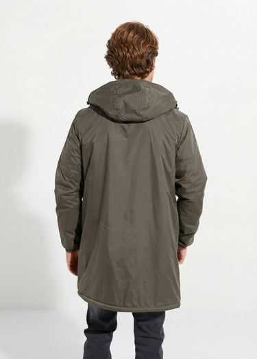 Parka longue chaude fourrée déperlante Kaki/Ecru