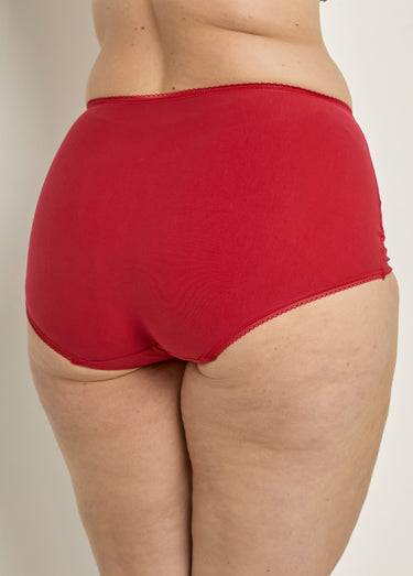 Gaine-culotte taille haute dentelle, LOVELY LACE Carmin