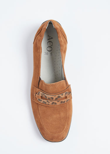 Mocassins cuir velours élastiqués largeur confort Velours Marron
