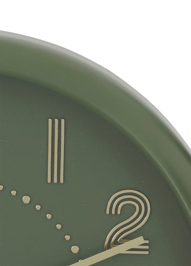 Horloge tendance avec aiguilles métal Vert