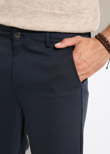 Pantalon coupe droite, style casual chic Marine