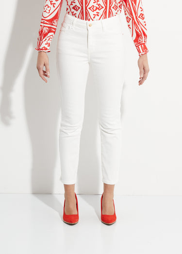 Jean slim en denim, spécial PETITE Blanc