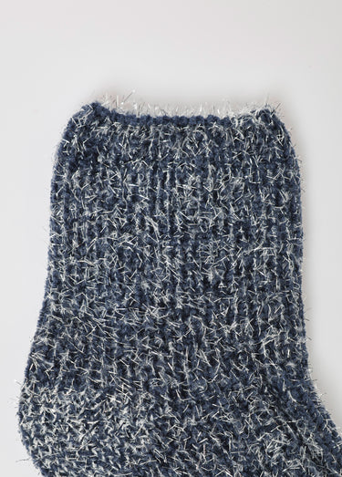 Paire de Chaussettes en maille chenille Marine