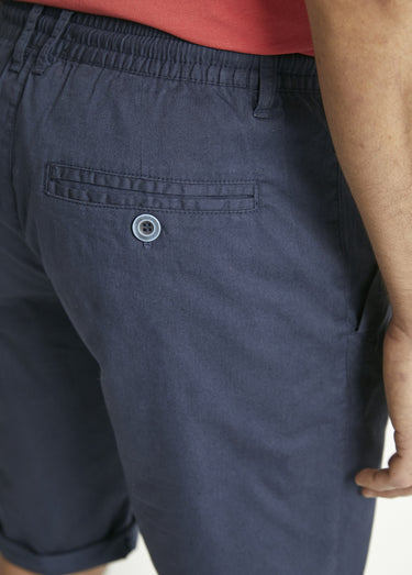 Bermuda coton ceinture élastiquée Marine