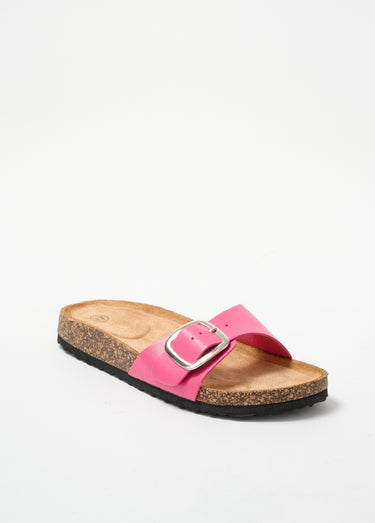 Mules bride et semelle confortable Fuchsia
