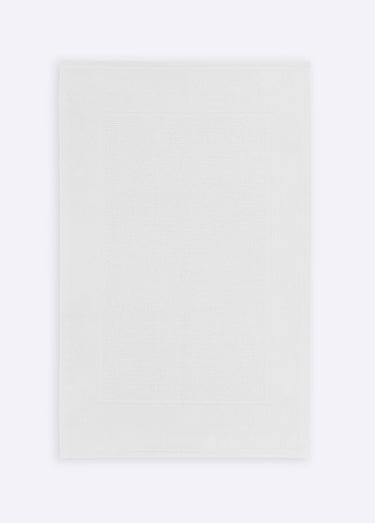 Tapis de bain en éponge avec fin liteau Blanc