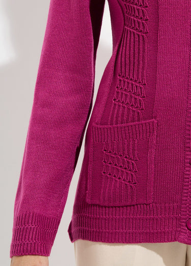 Gilet boutonné manches longues Cassis