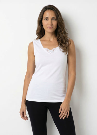 Maillot de corps sans manches Coton blanc