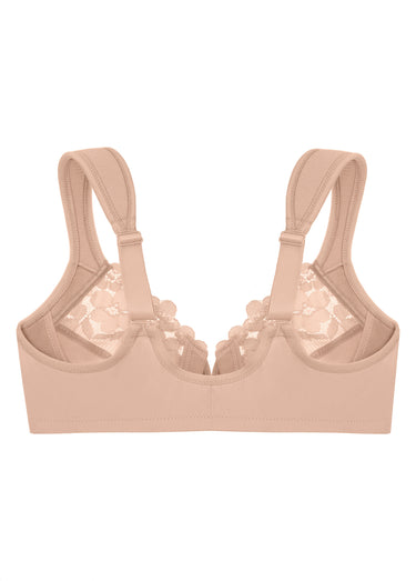 Soutien-gorge WonderWire en Coton à Armatures et Fermeture Frontale, Spécial Grandes Tailles n°1241 Chair