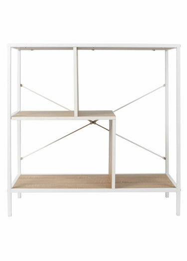 Etagère zigzag 3 niveaux en métal clair Blanc