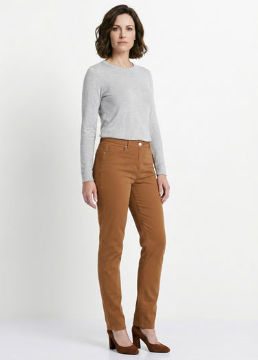 Pantalon droit 5 poches coton stretch Ecureuil