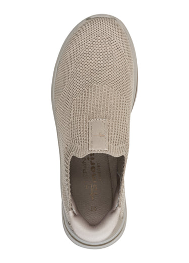 Sneakers sporty à enfiler en maille mesh Taupe