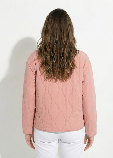 Veste matelassée zippée sans col Terracotta