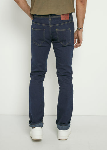 Jean 5 poches coupe droite, extensible Brut