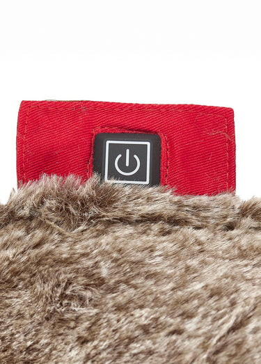 Coussin chauffant USB en fourrure Marron