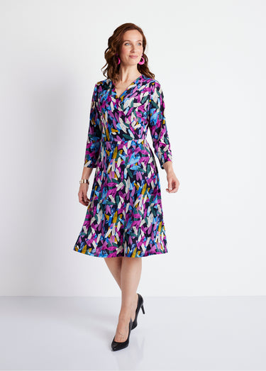 Robe courte cache-coeur imprimée Imprime Parme